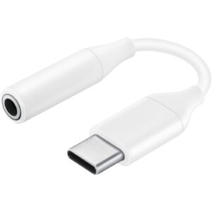 Usb Type-c To Headset Jack 3.5mm Adapter - White - 1 Piece, 1 Unit