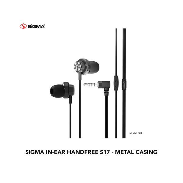 Sigma In-ear Handfree S17 ‐ Metal Casing, 1 Unit