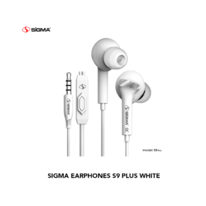 Sigma Earphones S9 Plus White, 1 Unit
