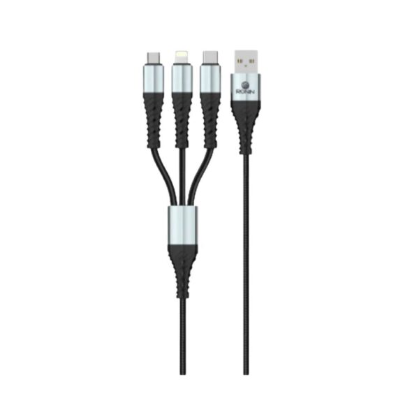 Apple Ronin 3in1 Cable Micro Iphone Typec 2.4a R305 1 Piece, 1 Unit