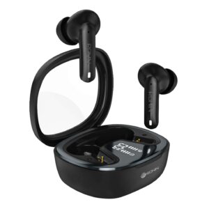 Mi Ronin R-540 Earbuds Black Dual Mic Enc Smart For Business Gaming + Music Mode Digital Display Music Playtime 7 Hours 1 Piece, 1 Unit