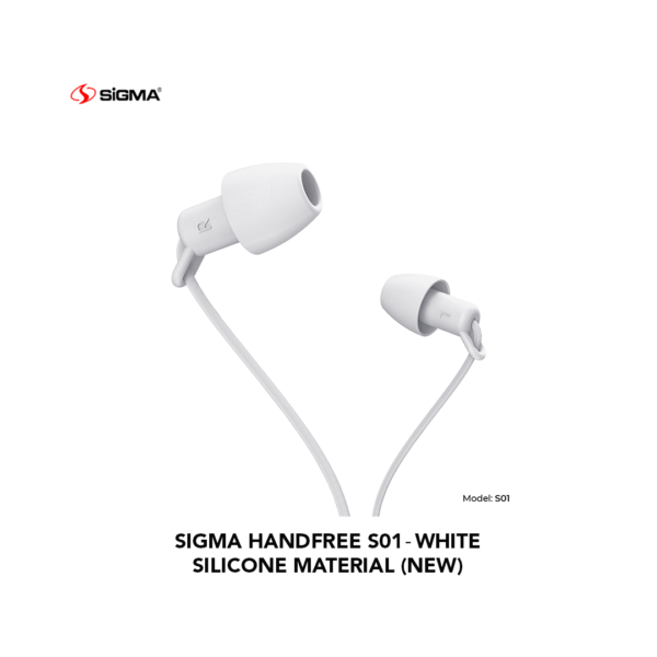 Sigma Handfree S01 ‐ White Silicone Material (new), 1 Unit