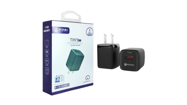 Ronin R-115 Tiny But Powerful Charger, Usb-a Qc 30w, Usb-c Pd 33w 1pc, 1 Unit