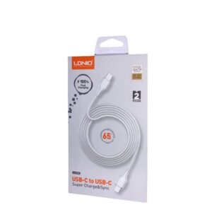 Ldnio Usb-c To Usb-c Charging Cable 65 Watt 2 Meter Lc122c, 1 Unit
