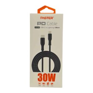 Faster Fc-08 Anti Bending Usb-c To Lightning Pd Cable (120cm) 30w 1pc, 1 Unit