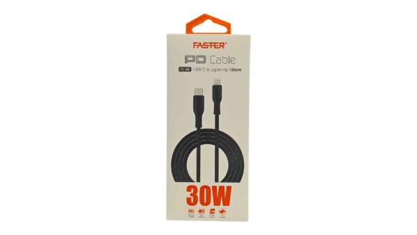 Faster Fc-08 Anti Bending Usb-c To Lightning Pd Cable (120cm) 30w 1pc, 1 Unit