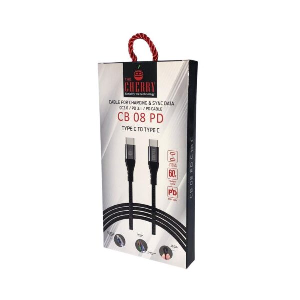Cherry Typec To Typec Data Cable 60w Cb 08 Pd 1 Piece, 1 Unit