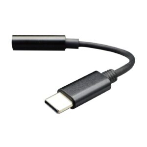 Black Type-c To 3.5mm Aux Audio Adapter Cable, 1 Unit
