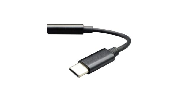 Black Type-c To 3.5mm Aux Audio Adapter Cable, 1 Unit