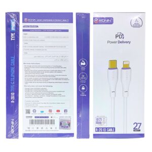 Apple Ronin R-2010 Iphone Pd Cable 27w Type-c To Lightning 1m 1 Piece, 1 Unit