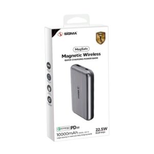 Sigma Magsafe Magnetic Wireless Power Bank 10000 Mah 3.0a 22.5w Dual-ways Pd Support Sw-16, 1 Unit