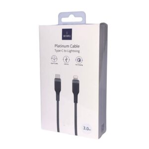 Apple Wiwu Typec To Iphone Pd Platinum Cable 3a 3.0m Pt04 1 Piece, 1 Unit