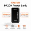 Faster PF20k Power Bank 20000mAh
