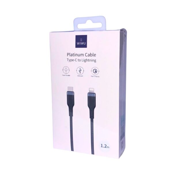 Apple Wiwu Type-c To Iphone Pd Platinum Cable 3a 1.2m Pt04, 1 Unit