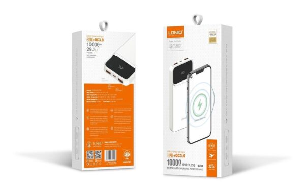 Ldnio Pq11 Wireless 10k Mah Power Bank, 1 Unit