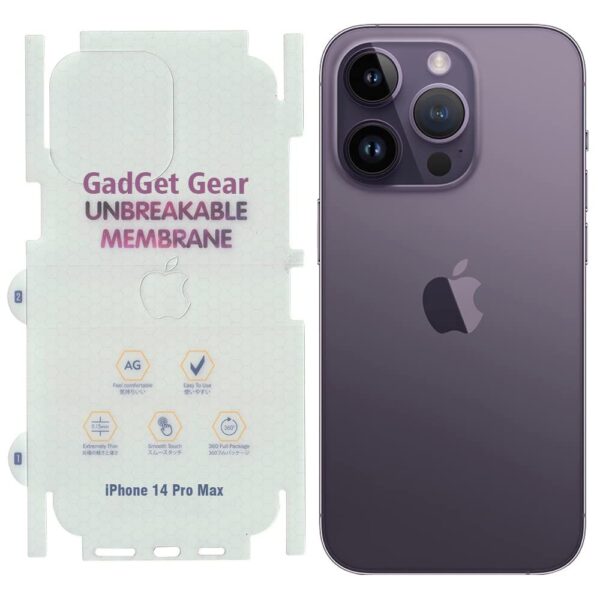 Apple Gadget Gear Unbreakable Membrane Apple 14 Pro Max Cut Skin 1 Piece, 1 Unit