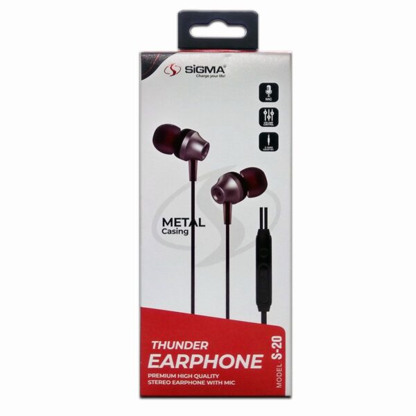 Sigma S-20 Earphone, 1 Unit