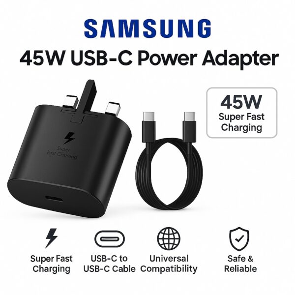 Samsung 45W 3 Pin Power Adapter