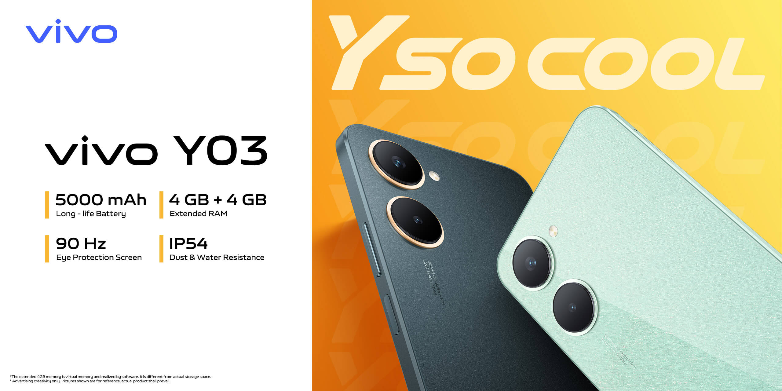 Vivo Y03 Review 2025 – Front and back view of Vivo's latest budget smartphone